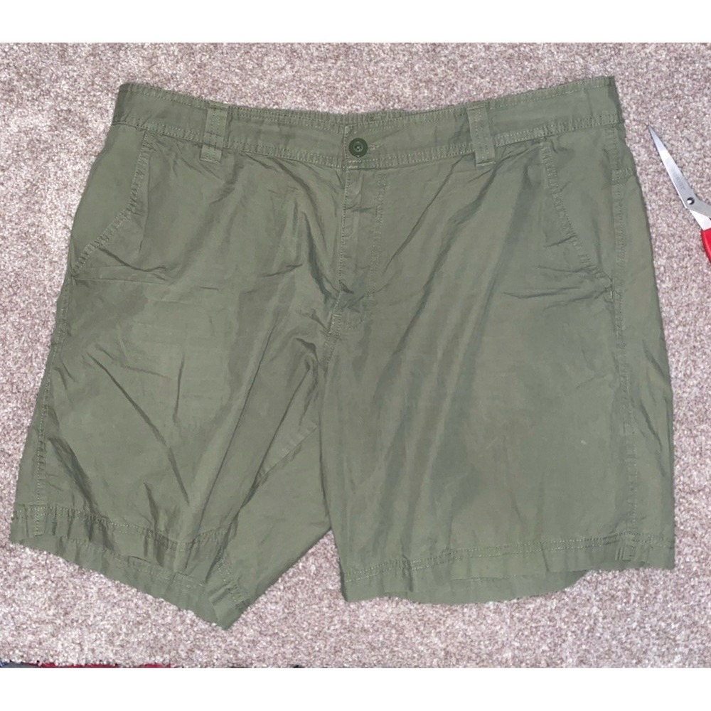 Columbia PFG Hiking Shorts Mens Size 40 2X Cotton Green Omni Shade Fishing 8"